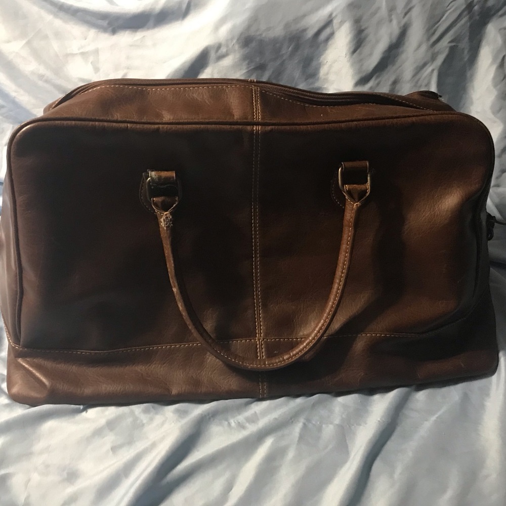 Genuine Leather Weekender Duffle Bag